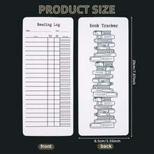 20pcs/50pcs/100pcs Reading Journal Checklist And Book Tracking Bookmarks, Book Accessories, Suitable For DIY Art Projects, School Supplies, Gift Tags - Rectangle - View 10