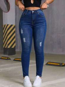 Women Jeans - Royal Blue - View 5