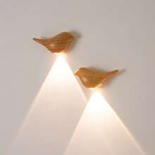 1/2件裝 智慧LED感應壁燈 室內磁吸式感應小夜燈 聖誕燈 可充電電池供電 3色可調 無線壁燈 適用於樓梯、臥室、浴室、居家裝飾、房間配件 - 小鳥款 - 查看 15