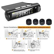 YAIUZGOO TPMS Sensor Car Tire Pressure Monitoring System Solar/USB Digital LCD Wireless Off-Road 4x4 Car Accessories Universal, Car Accessories 300mAh - TY01 - View 9