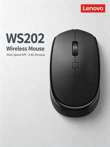 Lenovo Lecoo WS202 Mouse Nirkabel, Mouse Kantor/Bisnis Senyap, Penerima 2.4G, Desain Ergonomis, DPI Tiga Tingkat yang Dapat Diatur, Kompatibel dengan Desktop dan Laptop, Daya Tahan Baterai Lama (Satu Baterai) - View 3