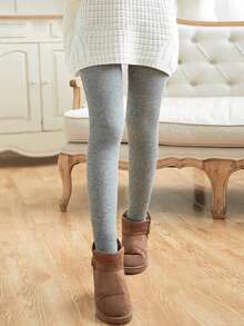 1 buah Legging Wanita Musim Dingin Hangat Elastis Tinggi Pinggang Tinggi Lembut Pelangsing - MultiWarna - View 3