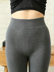 1 buah Legging Wanita Musim Dingin Hangat Elastis Tinggi Pinggang Tinggi Lembut Pelangsing - MultiWarna - View 10