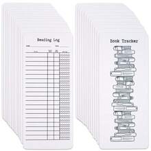 20pcs/50pcs/100pcs Reading Journal Checklist And Book Tracking Bookmarks, Book Accessories, Suitable For DIY Art Projects, School Supplies, Gift Tags - Rectangle - View 1
