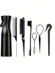 6pcs Watering Can Style Hair Styling Comb Set, Unisex Curling Comb, Includes 1 Watering Can + 1 Detangling Comb + 1 Volumizing Comb + 1 Tail Comb + 2 Braiding Tools, Makeup, Summer Set Y2k, Hair Styling Tools And Hair Accessories - Multicolor - View 20