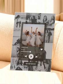 1pc Customized Song Acrylic Template, Best Friend Photo Collage, Suitable As Couple Anniversary Gift, Office Desk Decor, Photo Customization, Customizable Item, Adult Bedroom Decor - Multicolor - View 9