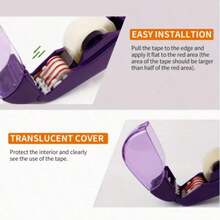 1pc Multi-Color Automatic Tape Dispenser, Battery-Free, Easy To Use, One-Click Cutting, Clean Cut And Non-Sticky, Very Convenient. Full Ergonomic Design, Suitable For Various Tapes, Ideal For Home, Office, Gift Wrapping, Crafting And Large-Size Packaging. Perfect Gift For Christmas, Holidays, Birthday, Mother's Day, Valentine's Day. - A - View 6