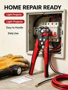 1pc Automatic Electric Wire Stripper, Multi-Function Cable Stripping Tool, Fast Stripping, Peeling, Crimping And Cutting, Manual Cable Crimping Pliers, Suitable For Electrician Work And Home Renovation - Wire Stripper - View 3
