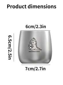 Children's 304 Stainless Steel Double-Wall Water Cup (Cartoon Bear, Tiger, Dinosaur) – Baby Feeding Cup/Home Tableware - Multicolor - View 6