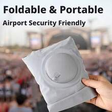 1/2pcs Inflatable Travel Footrest Pillow, Adjustable Height, Airplane Footrest, Under Seat Leg Rest, Suitable For Office, Car, Train, Home - Grey + Storage Bag - View 4