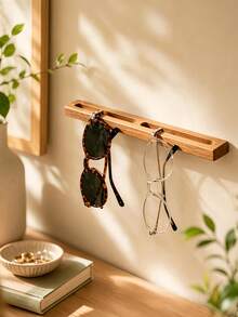 Wooden Decorative Eyeglass Holder, Perfect For Entryway, Elegant Eyeglass And Key Storage Rack, Modern Minimalist Wall-Mounted Organizer, Multi-Functional Storage Organizer, Suitable For Home, School, Office And Dormitory Home Decor - Multicolor - View 7