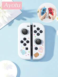 Ayotu Compatible With Switch/Switch OLED/Switch Lite Cartoon Bear & Elephant & Music Note Pattern Game Console Shell And Accessories, Package Includes Protective Case, Storage Bag, Dock Shell, Controller Protective Cover And Other Multiple Style Accessories To Choose From, Winter Romance, Christmas/Easter/Birthday/Anniversary Gift. - View 11