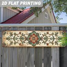 2D Flat - [Vintage Floral Sign], 2D Flat 1pc, Vintage Floral Scroll Metal Sign Wall Hanging, Romantic Style Decor, Suitable For Kitchen, Bathroom, Living Room Decoration Signs And Plaques 3.94X15.75 Inches - A - View 4