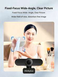 Lenovo 1080P HD Computer Webcam With Microphone, Plug And Play, Driver-Free, For Live Streaming, Video Conferencing, Online Classes, And Video Calls WL22A - View 5