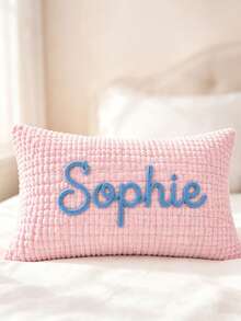Customized Name Pillowcase, Bedroom Sofa Pillowcase Name Customization, Couple Gift Customization, Pillow Insert Not Included - Multicolor - View 1