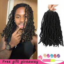 1/3 Packs (10–14 Inches) Of Natural-Looking Crochet Hair Featuring A Curly-Wave Texture And Pre-Looped "Locs" Style-Perfect For Halloween Looks. Faux Locs Crochet Hair Extensions; Installation Tool Included. - Multicolor - View 1
