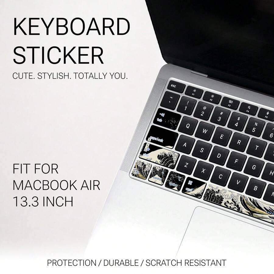 1 miếng dán phím chức năng cho bàn phím Apple Air, họa tiết mèo dễ thương, thiết kế hoạt hình, decal dán một phần, tự dính, trang trí cá nhân hóa, có thể tháo rời không để lại keo - Xem 1