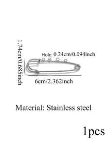 1/5pcs 18K Gold Plated Stainless Steel Fashion Safety Pin Decorative Brooch, Waterproof And Fade-Resistant, DIY Jewelry Making Supplier - Pin - View 8