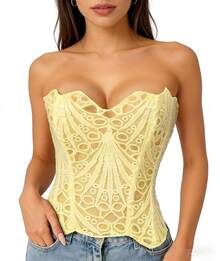 Corset Set - Yellow - View 2