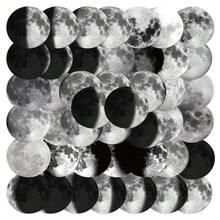 50pcs Moon Phase Stickers For Decorating Planner, Journal, Scrapbook, Notebook, Luggage, Guitar, Skateboard, Manual, Tablet, Water Bottle, Phone - Moon Phases - View 2