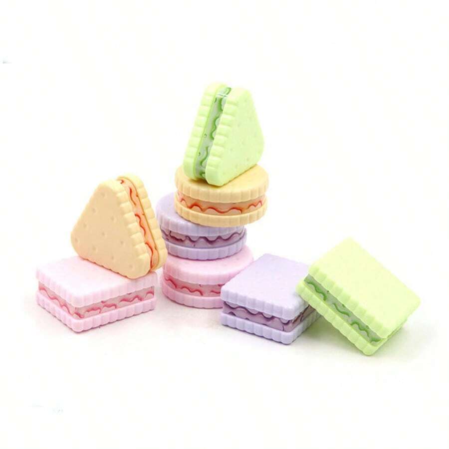 3PCS Fresh Creative Cookie Shaped Pencil Sharpeners - Random Style - Creative Pencil Sharpener Mini Compact Student Pencil Sharpener - A - View 1