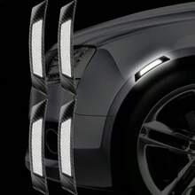 TRTY 4PCS Car Wheel Arch Reflective Stickers, Carbon Fiber Anti-Collision Side Marker Arch Guard Decorative Strip, Car Tire Fender Flare Trim, Anti-Scratch Car Body Edge Decorative Strip, Universal Fit For Most Cars - Carbon Fiber Wheel Arch Stickers - View 17