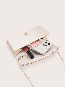 REMANLAND Valentine's Day Gift, Romantic Apricot Clutch Bag, Shiny Sequin Decor, Envelope Design, Suitable For Party, Wedding, Casual Occasions, Women's Handbag, Formal Wallet - Apricot - View 5