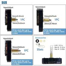 3 Sets Silent Quartz Clock Movement Kits With 16mm, 20mm, 23mm Shaft Lengths, For Wall Clock And Desk Clock Repair, Replacement And DIY, Suitable For Home And Office Decor, Heartwarming Gift For Clock Enthusiasts - Multicolor - View 4