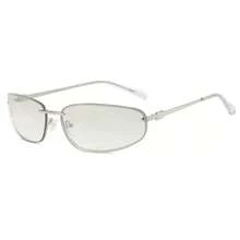 1 Pair Fashionable Personalized High-End Tech Futuristic Cool Spicy Decorative Glasses - Silver - View 7