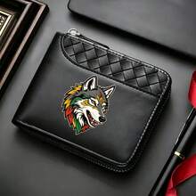 1pc Men's Luxury PU Wallet | Black, Zipper Closure, Multiple Card Slots, Large Capacity, Stitched Design - Perfect Gift For Father, Husband, Brother - Multicolor - View 39