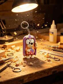 MASSDI Bingo Character Key Ring, Exquisite Molded Silicone Ornament With Vivid Color Details, Rust-Proof Metal Hardware, Solid Anti-Break Structure, Ideal For Bag Charm, Vehicle Key Holder And Themed Party Favor - Keychain - View 4