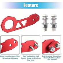 Durable Aluminum Alloy Vehicle Rear Tow Hook, Wear-Resistant And Anti-Oxidant, Tuning Style, Available In Various Colors, Mounting Accessories Included, Quick Installation, Practical Use In Emergency Situations, Enhances Exterior Appearance, Compatible With Various Car Models - A - View 9