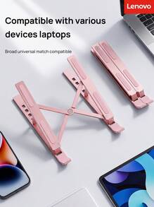 Lenovo Dudukan Laptop Paduan Aluminium, Dapat Dilipat, Portabel, Tinggi Dapat Diatur, Penyesuaian Multi-Level, Desain Terbuka untuk Pembuangan Panas Tanpa Menghalangi Aliran Udara, Daya Dukung Beban Kuat dan Stabil, Cocok untuk Semua Ukuran Laptop ZJA3 - View 2