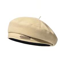 1pc Women's Vintage Style Hat, Suitable For Autumn/Winter, Multi-Functional With Letter Print, Fashion Design, Octagonal Hat, Pumpkin Hat - Multicolor - View 6