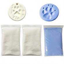 Dog And Cat Paw Print Clay Mold - Pet Footprint Keepsake, Dog Memorial Gift, Thoughtful Choice For Pet Owners, Christmas Decoration Ornament - White - View 4