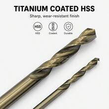 مجموعة مثقاب كوبالت 19 قطعة و 1 قطعة/مجموعة، مثاقب HSS-Co ملتوية للحفر في الخشب والمعادن، مناسبة للخشب والبلاستيك، تصميم تغيير سريع - A - مشاهدة 4