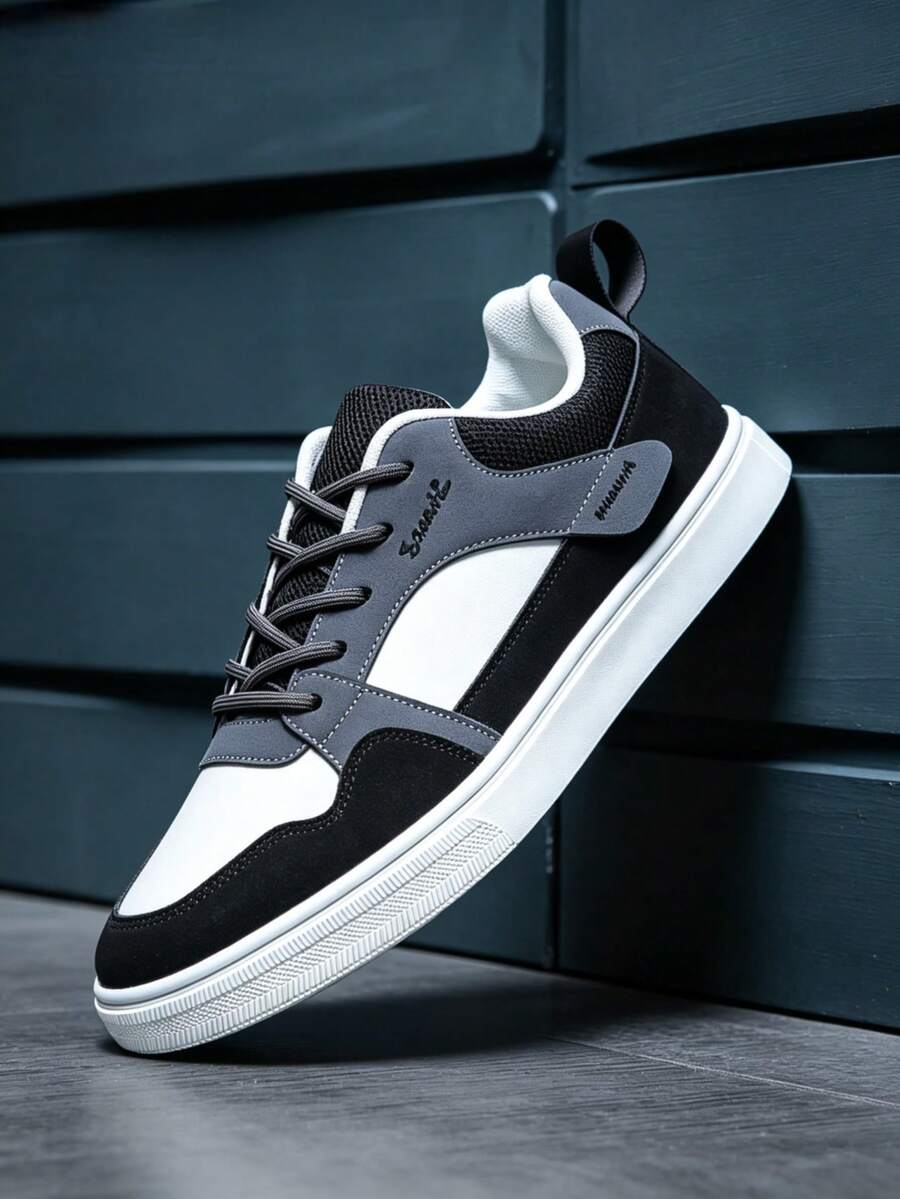 Men's Fashionable Casual Sporty Canvas Sneakers, Anti-Slip, Breathable, Suitable For Students