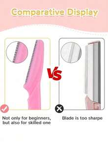 1pc Eyebrow, Face, Body Hair Trimmer Razor With Cap, Women's Makeup Tool Set, Hair Removal, Facial Hair Removal, Hair Trimmer, Hairdressing Supplies, Hair Clipper, Bag, Storage Box, Organizer Box, Hair Accessories (Random Color) - Multicolor - View 7