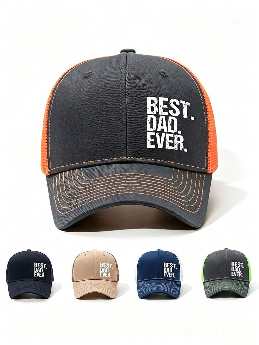 1pc Letter Print Baseball Cap Unisex Fashion Versatile Trucker Hat Baseball Cap Suitable For Daily Wear - Multicolor - View 1