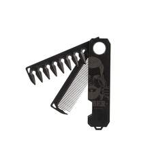 Portable Folding Hair Comb With Wide And Fine Teeth, Compact Pocket Grooming Comb For Men, Beard And Hair Styling, Travel Size, Black Or White - Multicolor - View 8