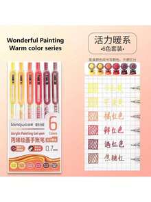 Languo NEW Comfortable-Big Refill 6pcs/Set 90colors Clicker Gel Pen Colors Graffiti Gel Pen,Full Needle Nib,High Quality Ink Artist Drawing For Stackable Colors, Doodle Drawing, Handwriting, Learning Markers Art Supplies Stationery - Sets - View 22