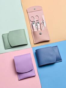 4pcs Stainless Steel Manicure Set, Perfect Gift For Friends - Green - View 2