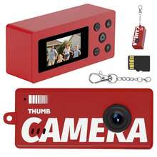 X7 Mini Pocket Camera, 1080P Video & 12MP Photo, 0.98" Screen, 5 Filters (Red Green Blue B&W Yellow), Keychain Design, Memory Card Required, Portable Travel Vlog Camera For Outdoor Adventures, Daily Carry & Life Recording, 200mAh Battery - View 8