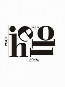 Letter Graphic Wall Sticker, Black Self Adhesive Wall Art Decal For Home Decor, Stickers, Wall Decal, Vinyl Decal For Home Decorations, Spring Decoration Items Refresh Your Home, Rama Decoration Stickers Gifts Birthday Graduation - Multicolor - View 4