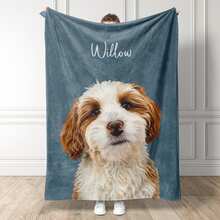 Set 3 Selimut Hewan Peliharaan yang Dipersonalisasi dengan Foto Hewan Peliharaan + Kustomisasi Nama, Selimut Anjing Kustom, Selimut Motif Kucing, Selimut Foto Hewan Peliharaan, Potret Anjing, Hadiah untuk Ibu Anjing, Hadiah untuk Ayah Anjing - MultiWarna - View 2