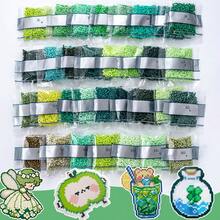 SMI Fine [Green Series] 2.6mm Mini Bead Set, Individually Packaged (32 Packs, 1,000 Beads Per Pack), Jewelry-Making Supplies, Christmas, Parties - Green Series (Color B) - View 1