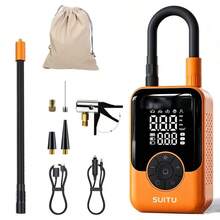 Portable Air Pump, 150 PSI Tire Inflator With Display Screen, USB Fast Charging, Auto Shut-Off Protection, Suitable For Car, Bicycle, Motorcycle, Basketball, Football, Compact Portable Air Pump For Drivers And Cyclists - Wireless - View 11
