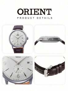 Orient Men's Bambino Automatic Watch, White Dial, Date Display, Brown Crocodile Leather Strap, 30m Water Resistant RA-AP0002S10B - Silver - View 5