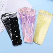 10/50pcs Holographic Pencil Pouches, Reusable Odor-Proof Sealing Bags For Party Favors, Storage, Cosmetics, Jewelry And Pen Packaging - View 4