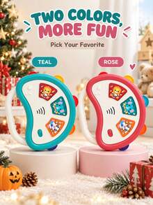 Baby Musical Hand Drum Toy, Interactive Hand Drum With Lights And Sounds, Sensory Toy, Baby Toy, Christmas Gift, Baby, Newborn Essentials - Multicolor - View 10